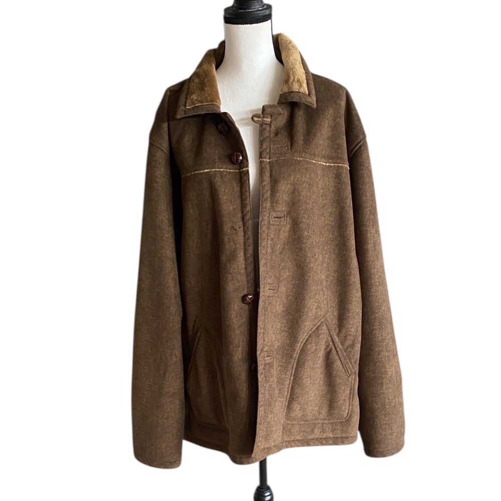 Men's Toes on the Nose Brown Suede Jacket XL